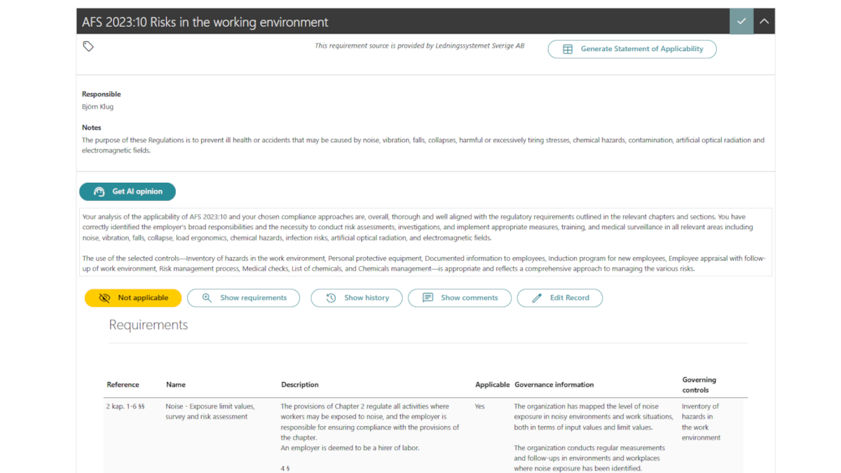 Requirements management - the start of compliance